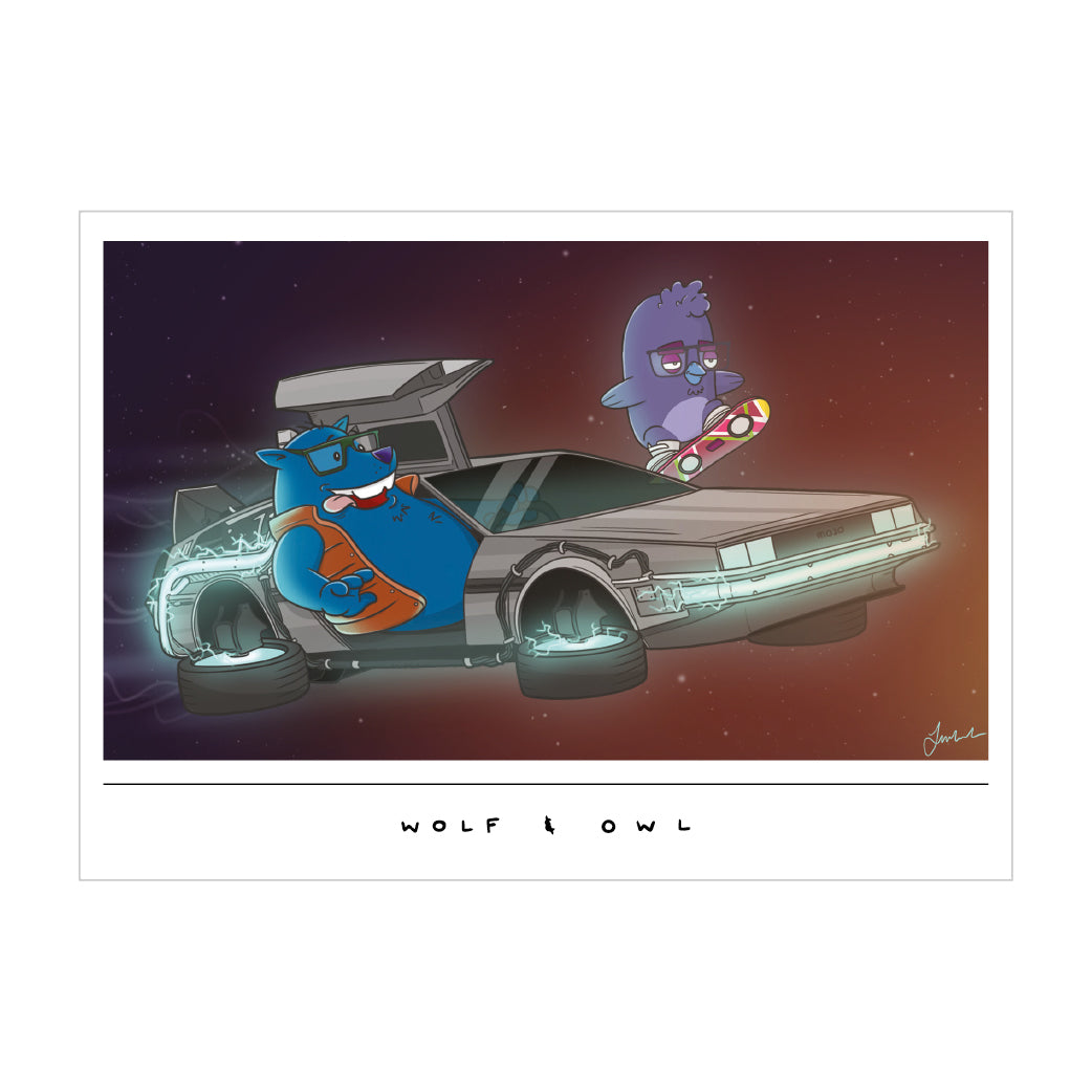 A3 Back to the Future Signed Print